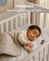 Yoofoss Waterproof Crib Mattress Protector 2 Pack, Quilted Crib Mattress Pad Cover Ultra Soft and Breathable, Machine Washable Toddler Mattress Protector for Standard Baby Crib Size 52''x28'' Yoofoss
