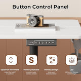JYLH JOYSEEKER Small Standing Desk, 32" ×20" Electric White Standing Desk, Height Adjustable Compact Sit Stand Workstation with Splice Board, Home Office Desk with 2 Hooks JYLH JOYSEEKER