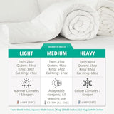 APSMILE King Size Down Feather Fibers Comforter, All Seasons Duvet Insert with 100% Organic Cotton, Fluffy Fill-Power Medium Warm Hotel Comforter Insert, (106x90, Ivory White) APSMILE