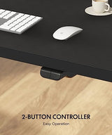 FLEXISPOT Standing Desk 48 x 30 Inches Height Adjustable Electric Sit Stand Home Office Desks Whole Piece Desk Board (Black Frame + Black top,2 Packages) FLEXISPOT