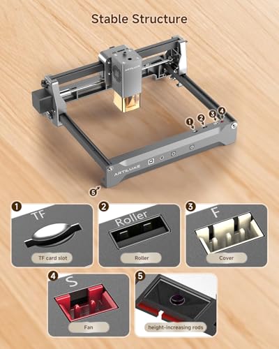 Artilume U1 Laser Engraver & Cutter Machine with 200x150mm Area,LightBurn Compatible,7000mW 0.01mm Precision for Wood Metal Acrylic Leather,with WiFi & APP, Ideal for DIY Crafts & Small Business Artilume
