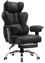 COMHOMA Big and Tall Office Chair 400LBS Wide Ergonomic Fabric Deluxe Embossing Designed Gaming Chair with Foot Rest,150°Reclining Adjustable Armrests Pocket Spring Back Support and Pillow COMHOMA