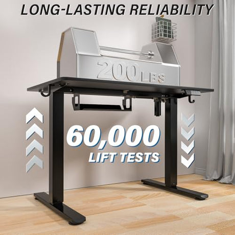 Kingant Standing Desk Height Adjustable Small Electric Stand Up Desks [35 x 20 Inch] - Ergonomic Sit Stand Desk Rising Desks for Home Office Computer Desk Stand Desk Workstation Kingant