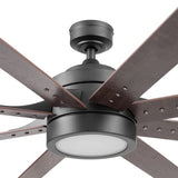 Honeywell Ceiling Fans Xerxes Modern 62 Inch Ceiling Fan with Light, LED Fan with Remote Control, Indoor Fan, 8 Contemporary Blades with Dark Wood and Pine Finish Options, Bronze (51926-01) Honeywell