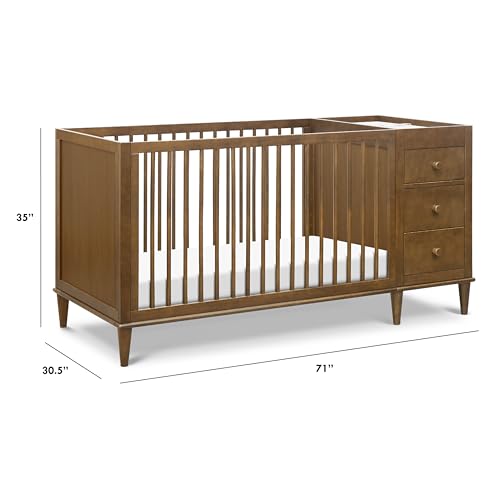 DaVinci Marley 3-in-1 Crib and Changer Combo in Walnut DaVinci