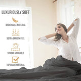 Abeero Home King Size Sheets Set Cooling - Luxury Hotel Sheet - Soft Bed Sheet with Elastic Corner Straps - Deep Pockets Microfiber Bedsheet - Bedding Sheets & Pillowcases - 4 Piece (King, Gray) Abeero Home