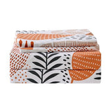 Yibeizi Boho Leaves Printed Sheet Set Queen, Botanical Pattern Bed Sheets Microfiber Bedding Sheets & Pillowcases Soft 15" Extra Deep Pocket Fitted Bedsheet 4 Piece Yibeizi