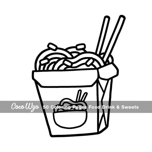 Food Drink & Sweets: Coloring Book for Adults and Kids, Bold and Easy, Simple and Big Designs for Relaxation Featuring a Variety of Foods, Drinks, Desserts and Fruits (Bold & Easy Coloring) Coco Wyo LLC
