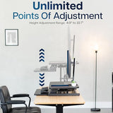 VIVO Height Adjustable 28 inch Stand Up Desk Converter, Quick Sit to Stand Tabletop Dual Monitor Riser Workstation, Black, DESK-V028S VIVO