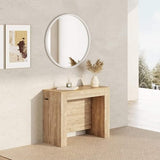 Mobili Fiver, Easy, Extendable Console Table with Extension Leaves Holder, Oak, Made in Italy Mobili Fiver