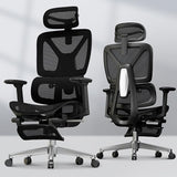 FLEXISPOT ErgoX Premium Ergonomic Office Chair with Footrest- Adjustable 3D Armrests, Dynamic Lumbar Support, Recline & Tilt Function, Mesh Seat, for Home & Office Use,Black FLEXISPOT