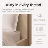 Threadmill 100% American Supima Cotton Sheets King Size - 1000 Thread Count, 4Pc King Size Sheet Set, Smooth Sateen Sheet, Ultra Luxury Bed Sheet, 17" Deep Pocket King Sheet Set - White Sheets Threadmill