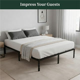 Queen Size Bed Frame, 14 Inch Metal Platform Bed Frames with Heavy Duty Steel Slat Support, No Box Spring Needed, Easy Assembly, Under Bed Storage SageNest