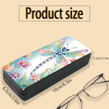 JISHSHAY Diamond Painting Glasses Case Dragonfly Diamond Art Eyeglass Case Animal Gem Art Eyeglass Holder Gem Painting Sunglass Organizer Mosaic Kits for Adults Embroidery Kit Eye Glasses Holder JISHSHAY