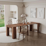 DMAITH 20"-118" Extendable Dining Table for 2-12 People, Modern Modular Extension Table, Space-Saving Extra Long Folding Dining Table, Multifunctional Conference Meeting Table, Walnut DMAITH