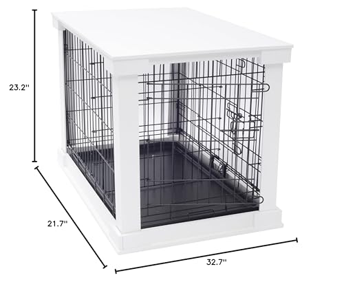 zoovilla White Dog Cage with Crate Cover, Dog Kennel Medium zoovilla