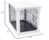 zoovilla White Dog Cage with Crate Cover, Dog Kennel Medium zoovilla