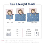 Kivik Weighted Blanket 7 lbs, 41" x 60" Blue Moon Stars Planet Weighted Blankets for Small Single/Twin Size Bed, All-Season Breathable Soft Cute Heavy Throw Blanket for Calming & Sleep, Washable Kivik