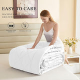 120x98 Oversized King Comforter,Super King Size Comforter Oversized, All Season Soft Lightweight Quilt Down Alternative Duvet Insert with 8 Corner Tabs(120x98, White) MIOTO