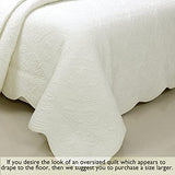 Cozy Line Home Fashions 100% Cotton Medallion Off White Matelasse Embossed Bedding Quilt Set, Reversible Lightweight Bedspread, Coverlet for All Season (Blantyre - Ivory, King - 3 piece) Cozy Line Home Fashions