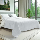 100% Wool Comforter Summer Lightweight Duvet Insert Noiseless Pure Cotton Shell Comforter Temperature Regulation Breathable Comfortable Wool Bedding for Luxurious Sleep Queen Size Molithe