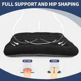 BUYUE Good Support Office Chair Cushion Padded, Soft Velvet Comfortable Non-Slip Seat Cushion for Computer Desk Kitchen Chair (1 Count, Black) BUYUE