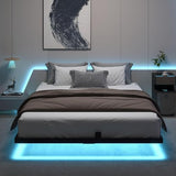HOMBCK Floating Bed Frame Full Size with LED Light, Modern Metal Bed Frame, No Box Spring Needed, Noise Free, Easy Assembly HOMBCK