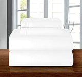 Elegant Comfort Luxury Soft 1500 Premium Hotel Quality Wrinkle Resistant Coziest Bedding Set, All Around Elastic Fitted Sheet, Deep Pocket up to 16inch, Queen, White Elegant Comfort