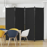 Kecreque Room Divider 4 Panel Partition Room Dividers & Folding Privacy Screens w/ 3 Metal Feet 6FT Portable Wall Doubles as a Dressing Screen Portable Wall for Office Kitchen Children's Room,Black Kecreque
