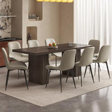 GlimBiz 9 Piece Dining Room Table Set for 8 People, Mid Century Modern 66.93 Inch Rectangle Kitchen Dining Table with 8 Fabric Chairs Set, Suitable for KitchenApartment (Dining Table with 8 Chairs) GlimBiz