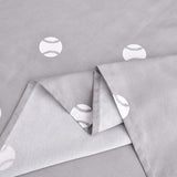 Chezmoi Collection 4-Piece Kids/Teens Sports Sheet Set - Soft Microfiber Gray White Baseball, Queen Size Chezmoi Collection