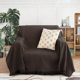 MEETSKY Sofa Covers Small Couch Cover Couch Slipcovers for Reclining Loveseat/Chair/Futon Washable Sofa Protector Decorative Modern Style for Living Room (71"x 91", Medium, Chocolate) MEETSKY