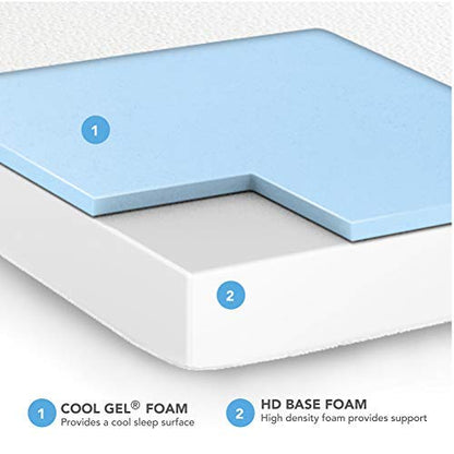 COOL GEL Memory Foam 6-Inch Mattress, CertiPUR-US Certified, Mattress in a Box, Full