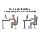 CONSDAN Foot Rest, Ergonomic Footrest for Under Desk at Work, Nursing Foot Stool, Natural Solid Wood Non-Slip Slanted Top Foot Stool for Office/Standing Desk (Black Color) CONSDAN