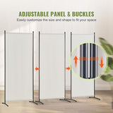 VEVOR Room Divider, 3 Panel Room Dividers and Folding Privacy Screens, Fabric Partition Room Dividers for Office, Bedroom, Dining Room, Study, Freestanding, White VEVOR