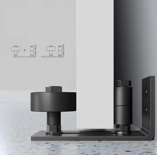 S&Z TOPHAND® 36in x 84in MDF Barn Door with 6.6FT Sliding Door Hardware Kit, 24-54in Solid Barn Door Slab Covered with Water-Proof PVC Surface S&Z TOPHAND