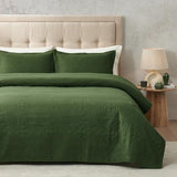Hansleep Olive Green Quilt Twin Size - Baroque Ultrasonic All Season Bedspread Twin, Soft Lightweight Coverlet Bedding Set, 2 Pieces (1 Quilt, 1 Pillow Sham) Hansleep