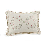 Modern Heirloom Felisa Floral Embroidered Quilted Single Pillow Sham, Lightweight All Seasons Bedding, King Sham, Pink/Ivory MODERN HEIRLOOM