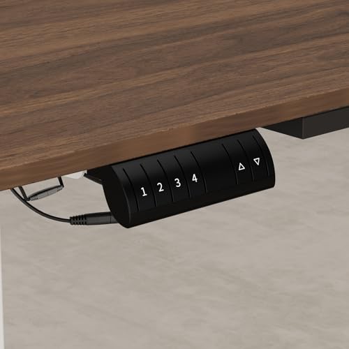 Homsee Home Office L Shaped Electric Standing Desk with Drawers and Shelves, Height Adjustable Stand up Desk, 63" Computer Executive Corner Table, Walnut & Black Homsee