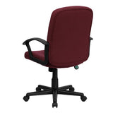 Flash Furniture Garver Mid-Back Burgundy Fabric Executive Swivel Office Chair with Nylon Arms Flash Furniture
