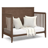 Delta Children Kendall 6-in1 Convertible Crib - Converts from Baby Crib to Toddler Bed, Daybed, Sofa Bed and Full-Size Bed with and Without Footboard, Fits Full-Size Crib Mattress, Teak Brown