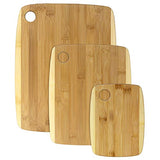 Totally Bamboo 3-Piece Two-Tone Bamboo Serving and Cutting Board Set Totally Bamboo