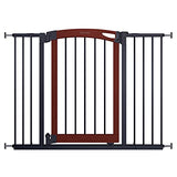 Summer Infant Essex Craft Safety Baby Gate,Solid Wood Cherry Stain Arched Doorway,Charcoal Gray Metal Frame-30” Tall, Fits Openings up to 28” to 42” Wide, Baby and Pet Gate for Doorways and Stairways Summer Infant