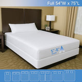 Full Size Mattress or Box Spring Encasement (5" to 8" Depth) - Low Profile Waterproof Zippered Protector Hypoallergenic Premium Bed Cover Protects from Dust Allergens Four Seasons Essentials