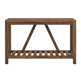 Walker Edison Modern Farmhouse Accent Entryway Table Entry Table Living Room End Table, 52 Inch, Rustic Oak Walker Edison