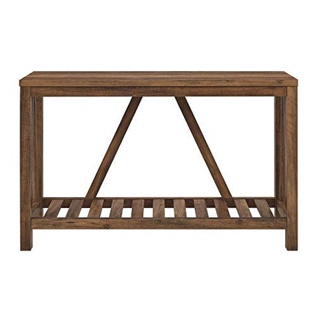 Walker Edison Modern Farmhouse Accent Entryway Table Entry Table Living Room End Table, 52 Inch, Rustic Oak Walker Edison