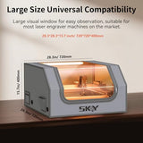Skouphy Updated Integrated Laser Engraver Enclosure with LED Light, Ventilation Kit, Cover Tent Fits for Most Laser Cutter, Insulates Against Smoke, Odor and Eye Protection, 720x720x400mm Cregrant3D