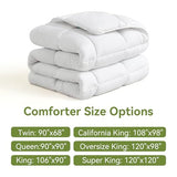 L LOVSOUL Down Alternative Twin Comforter Duvet Insert,All Season Duvet Insert with Corner Tabs,White Comforter Twin 68x90Inches L LOVSOUL