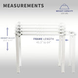 VIVO Electric 4-Leg Dual Motor Standing Desk Frame for Table Tops up to 84 x 43 inches and 220 lbs, Memory Controller Height Adjustment, Frame Only, White, DESK-E4W VIVO