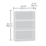 Sauder Beginnings 3 Bookcase/Book Shelf, L: 24.57" x W: 11.50" x H: 35.28, Highland Oak finish Sauder